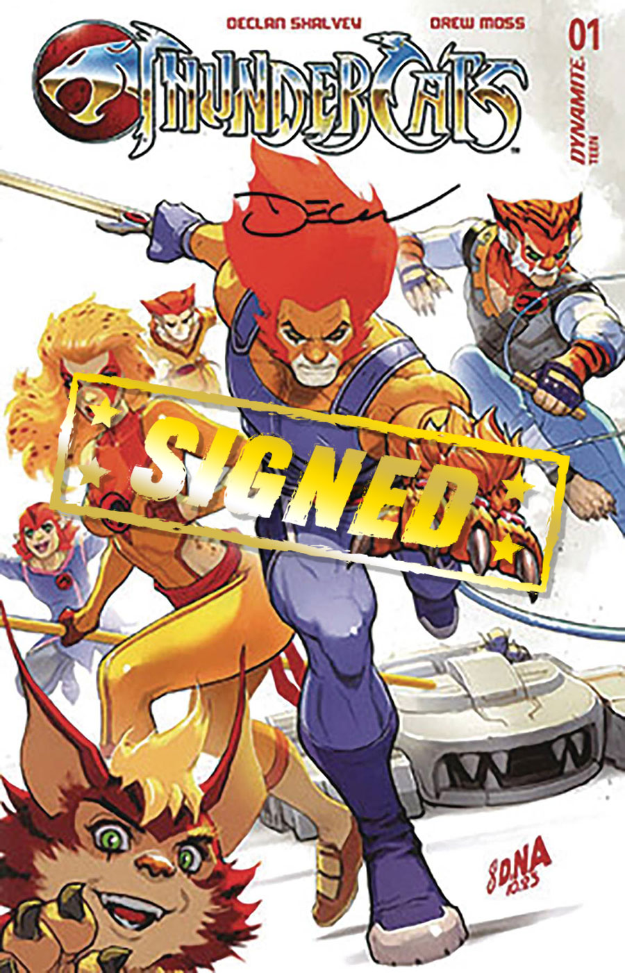 Thundercats Vol 3 #1 Cover Z-X Dynamite Com Exclusive Variant Cover Signed By Declan Shalvey