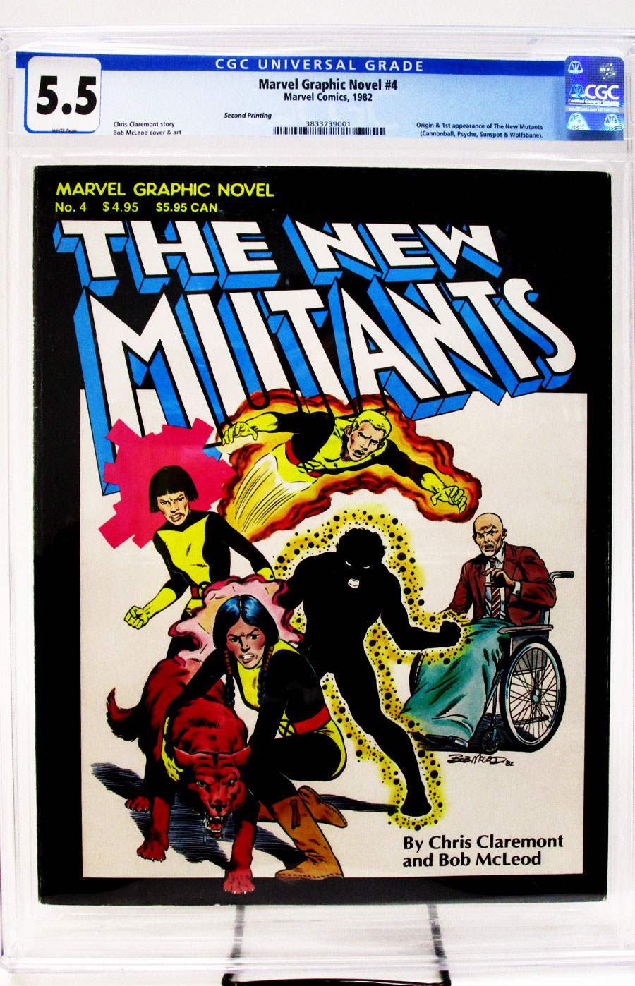 Marvel Graphic Novel #4 New Mutants Cover F 2nd Ptg CGC 5.5