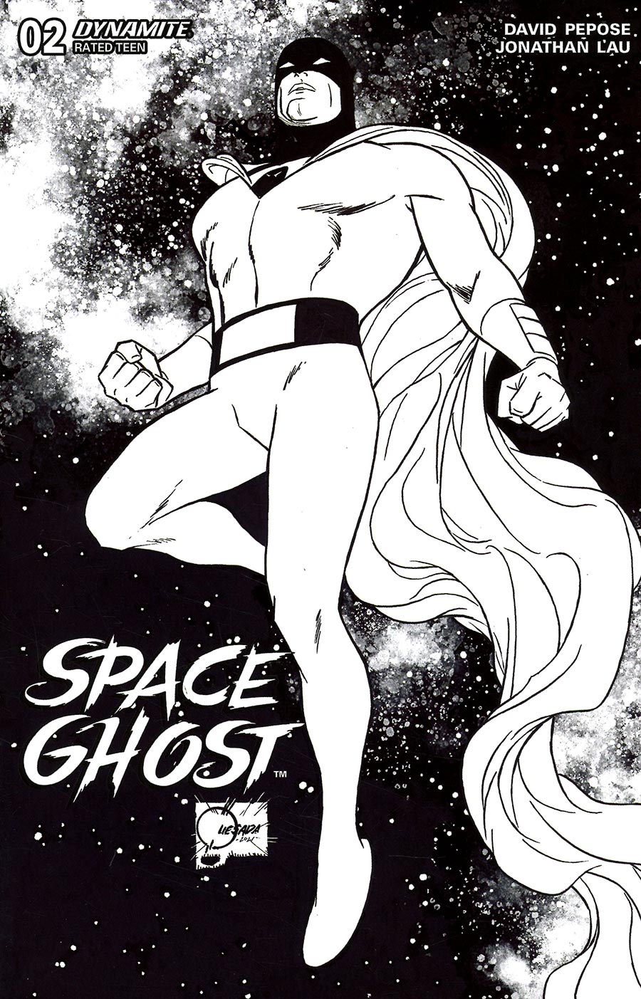Space Ghost Vol 4 #2 Cover U Variant Joe Quesada Black & White Cover