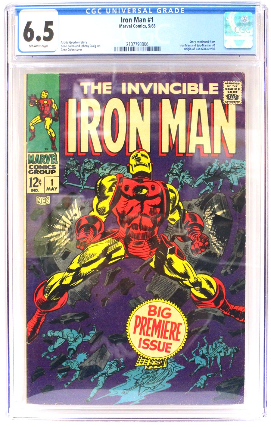 Iron Man #1 Cover F CGC 6.5