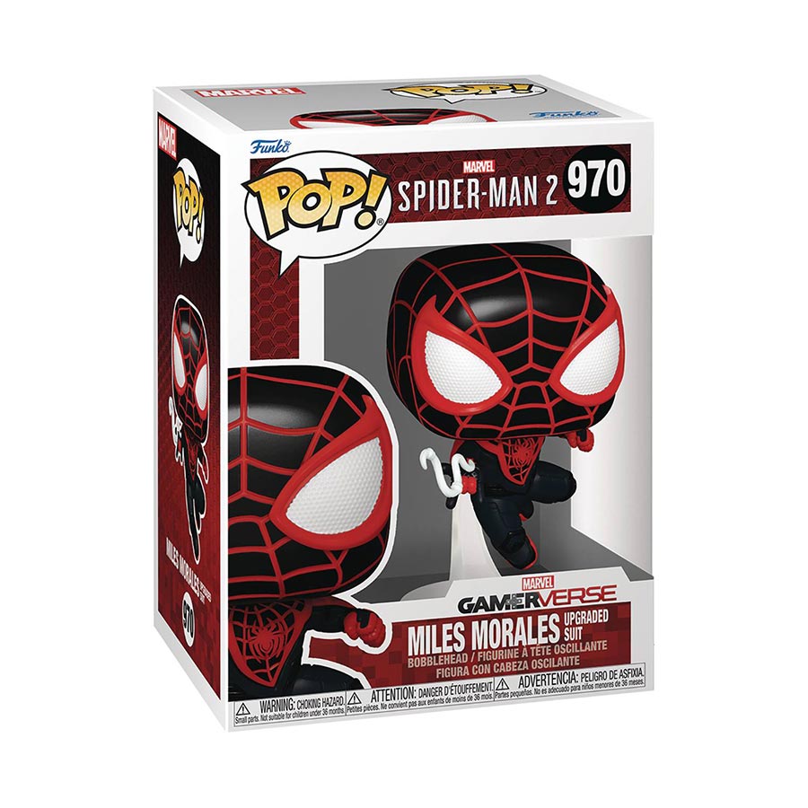 POP Games Spider-Man 2 Miles Morales Upgraded Suit Vinyl Bobble Head