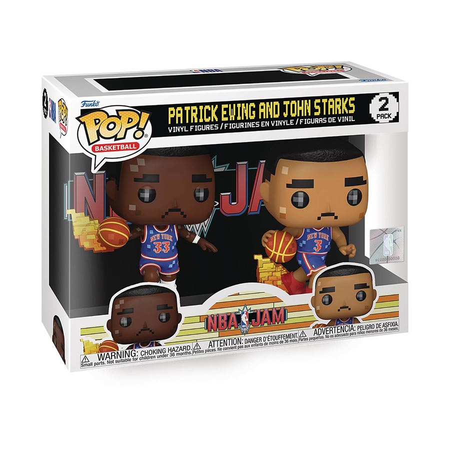 POP NBA Knicks Patrick Ewing And John Starks (NBA JAM) 2-Pack Vinyl Figure