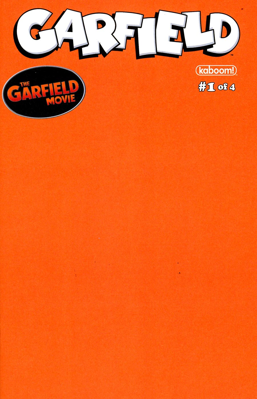 Garfield Vol 2 #1 Cover D Variant Orange Blank Cover