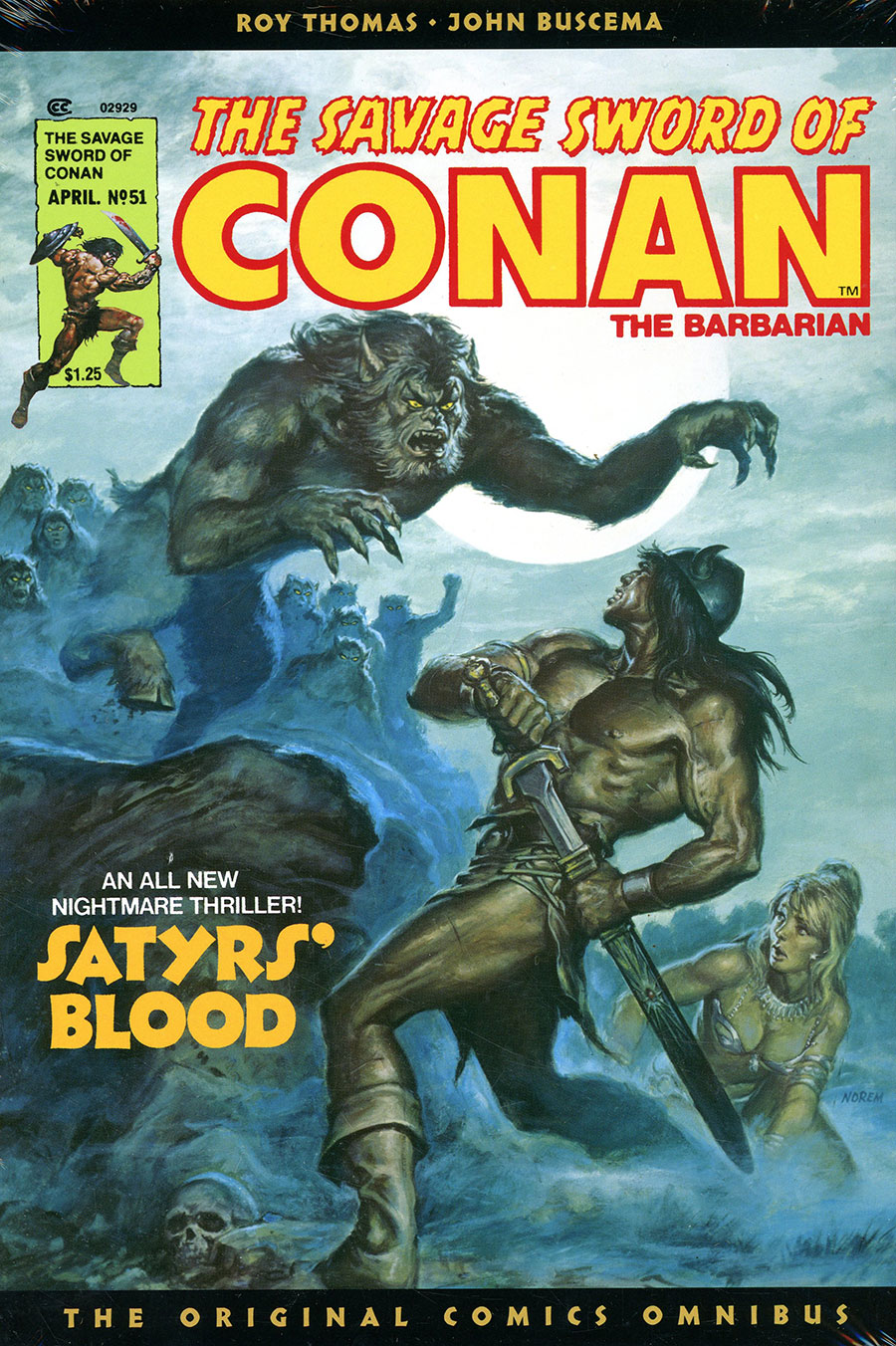 Savage Sword Of Conan The Original Comics Omnibus Vol 4 HC Direct Market Earl Norem Variant Cover