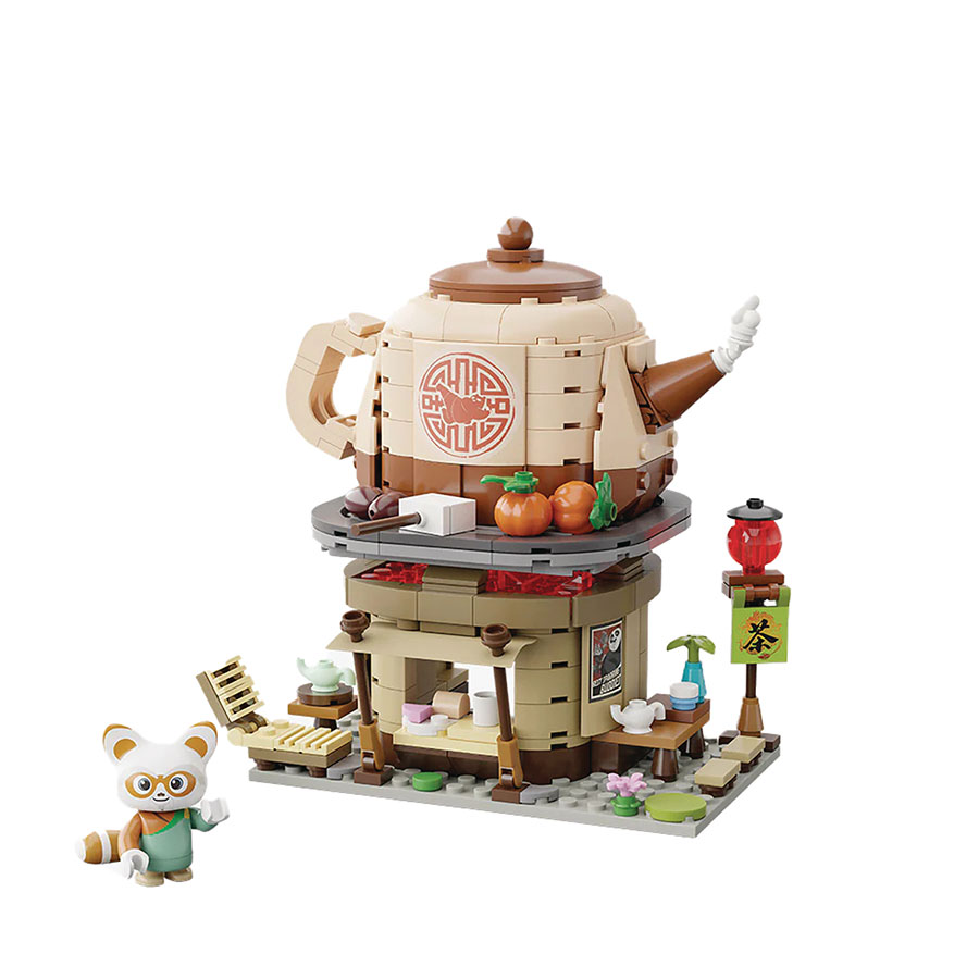 Pantasy Kung Fu Panda Shifus Tea Stall Previews Exclusive Building Block Toy (335-Piece)