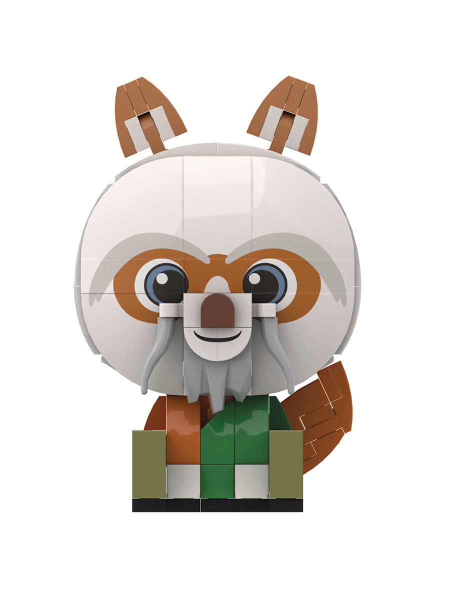 Pantasy Kung Fu Panda Sitting Baby Previews Exclusive Building Block Toy - Shifu (147-Piece)