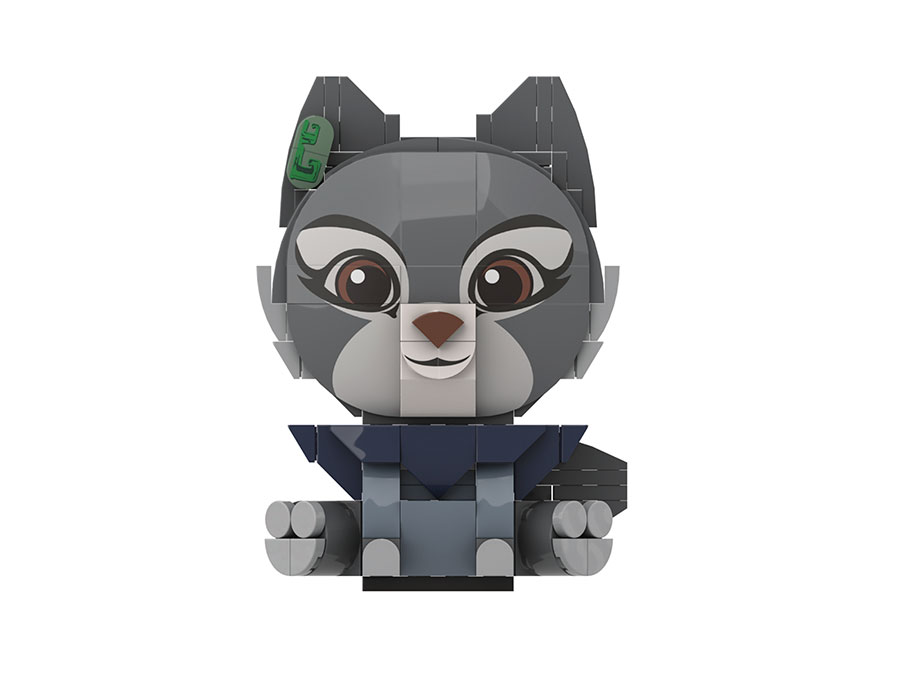 Pantasy Kung Fu Panda Sitting Baby Previews Exclusive Building Block Toy - Zhen (174-Piece)