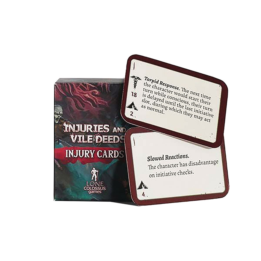 Injuries And Vile Deeds PC Injury Reference Cards