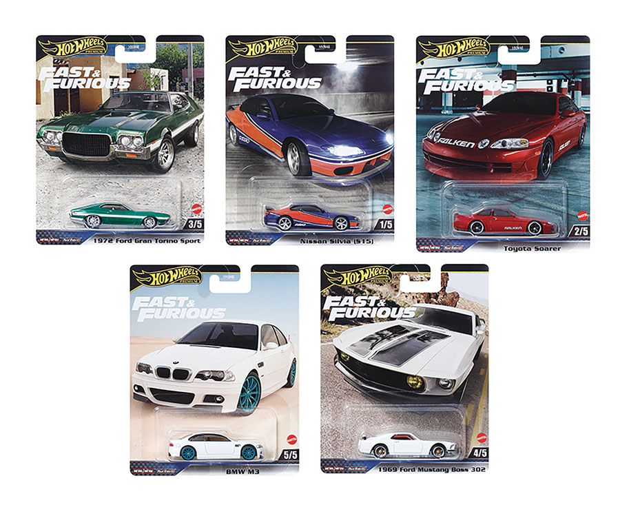 Hot Wheels Premium Fast & Furious 1/64 Scale Die-Cast Wave F Assortment Case