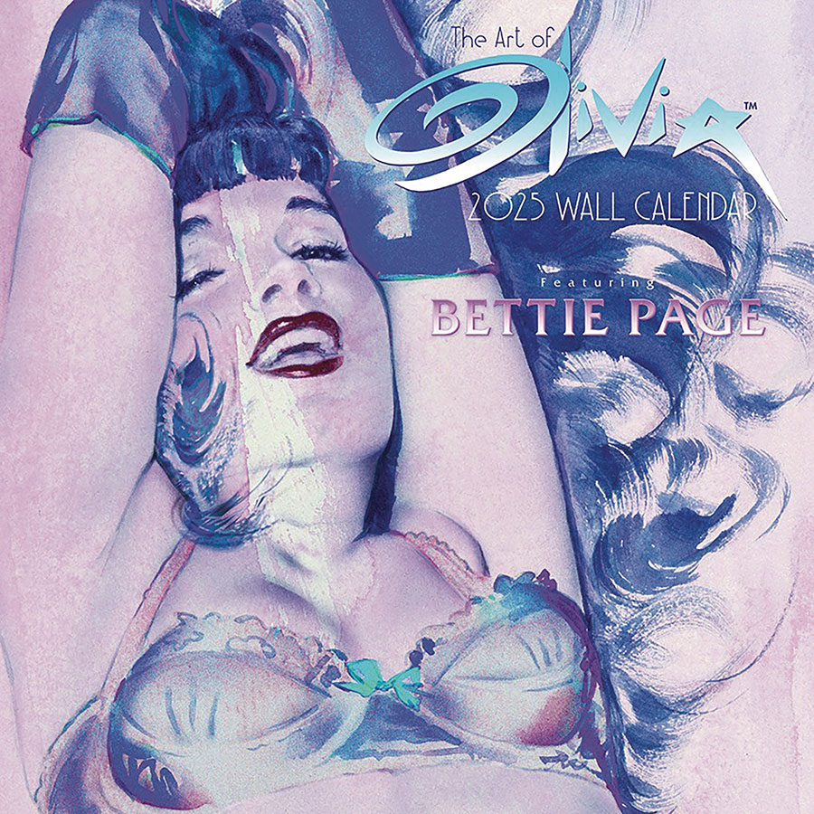 Art Of Olivia 2025 Wall Calendar Featuring Bettie Page