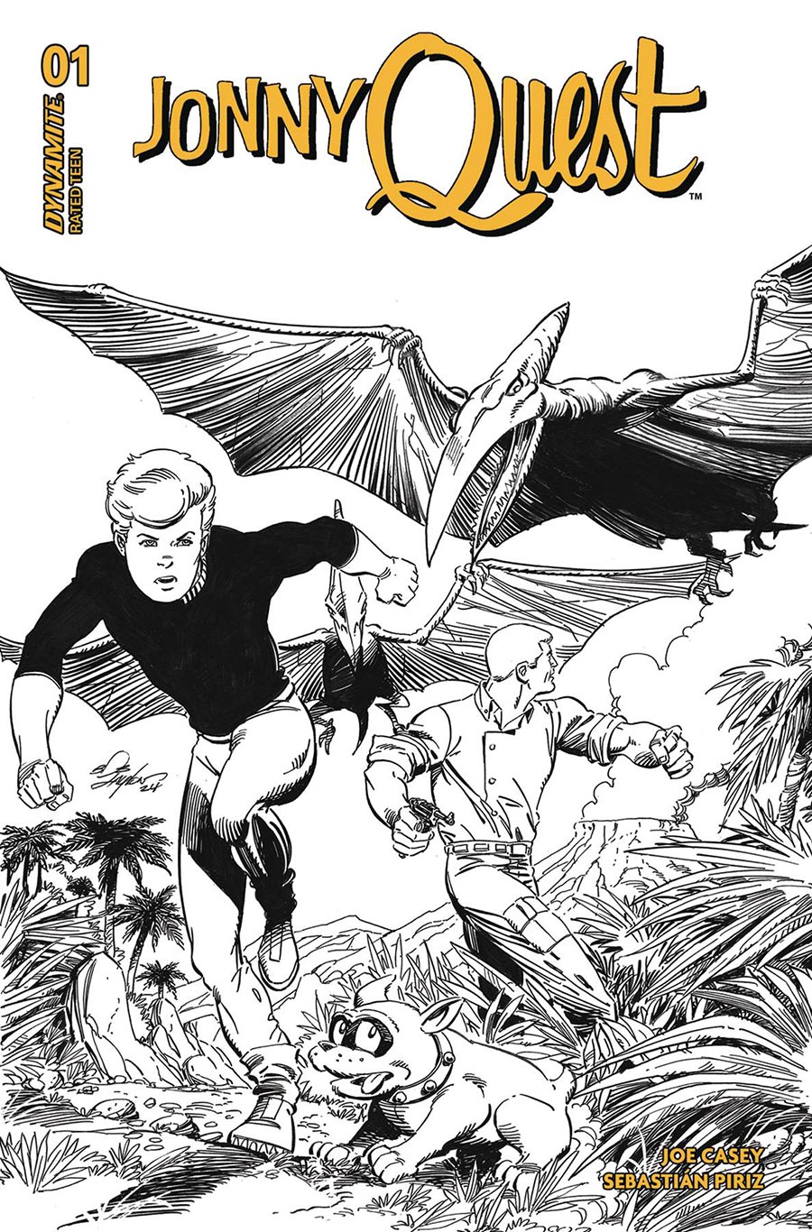 Jonny Quest Vol 2 #1 Cover N Incentive Bob Layton Line Art Cover