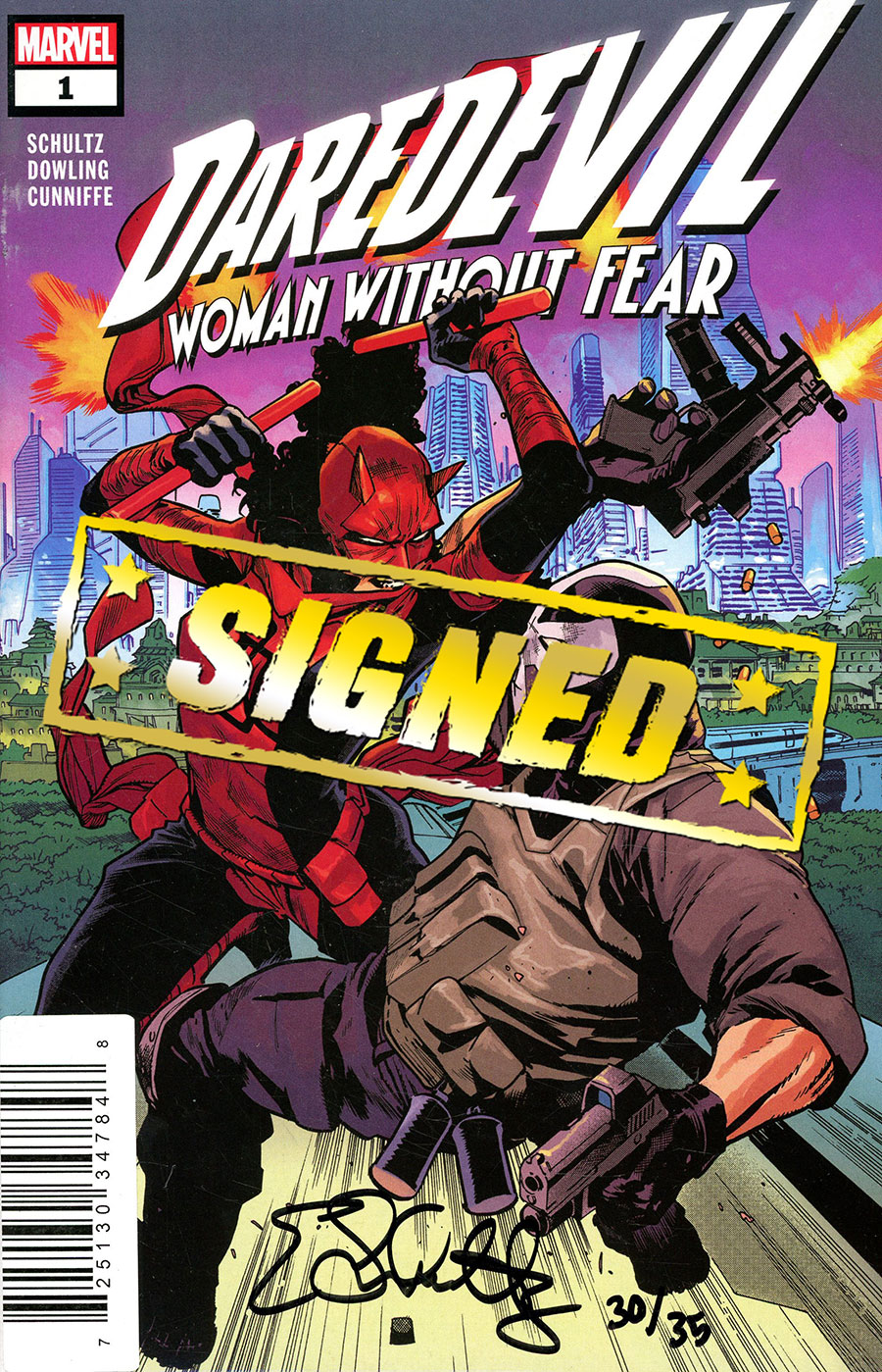 Daredevil Woman Without Fear Vol 2 #1 Cover F DF Signed By Erica Schultz
