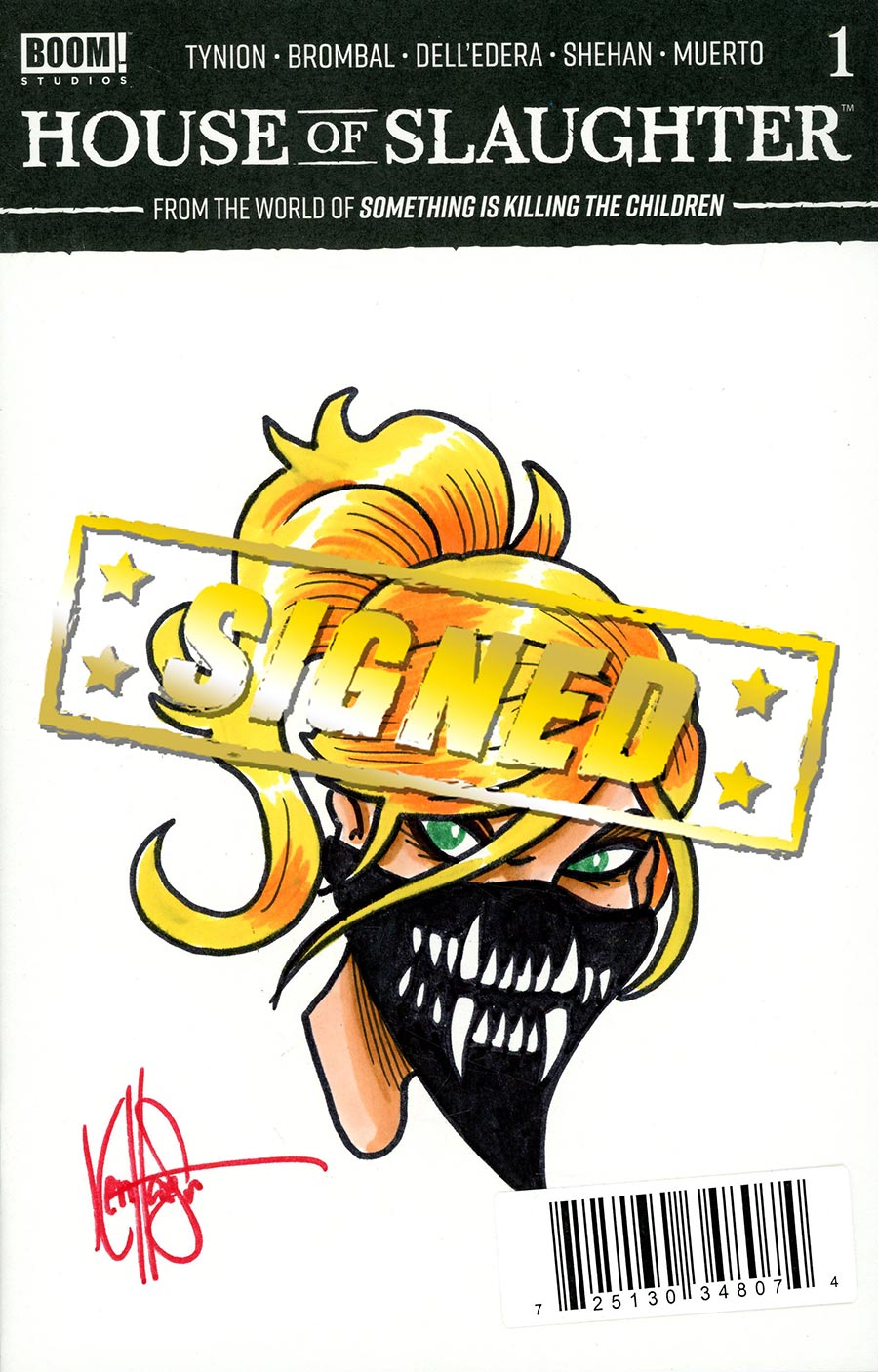 House Of Slaughter #1 Cover Z-F DF Signed & Remarked Commissioned Cover Art By Ken Haeser With An Erica Slaughter Hand-Drawn Sketch