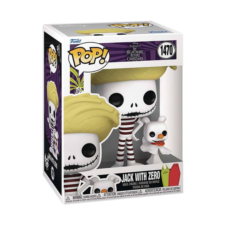 POP & Buddy Nightmare Before Christmas Jack With Zero (At The Beach) Vinyl Figure