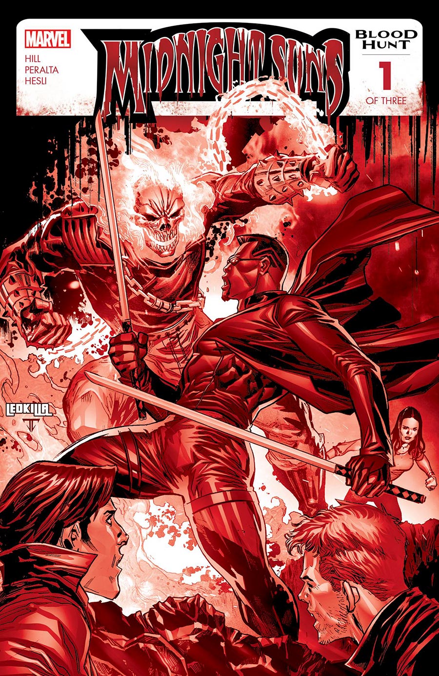 Midnight Sons Blood Hunt #1 Cover E 2nd Ptg Ken Lashley Blood Soaked Variant Cover