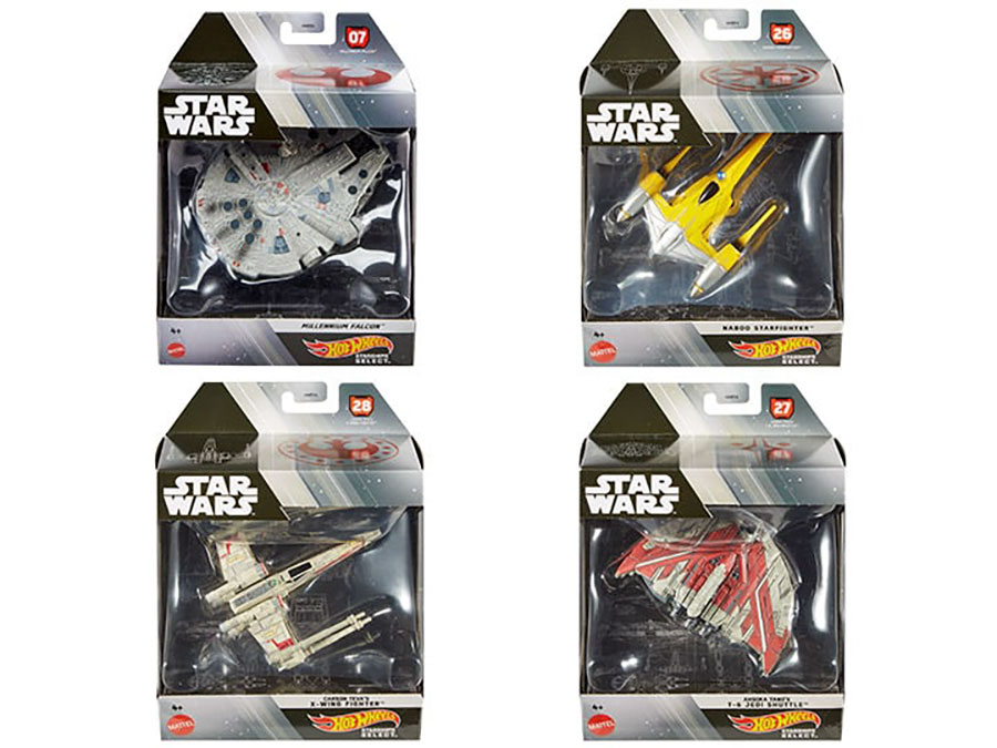 Hot Wheels 1/64 Scale Star Wars Starships Selects Wave R Assortment Case