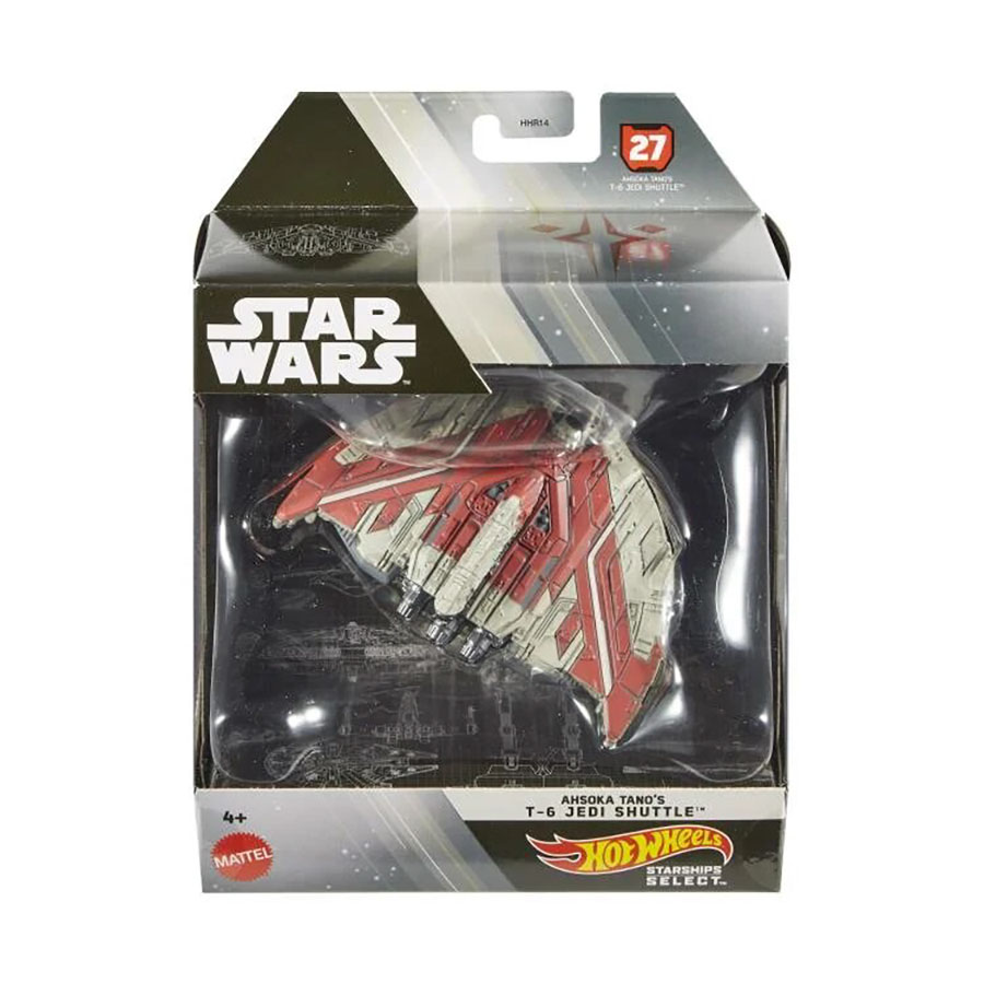 Hot Wheels 1/64 Scale Star Wars Starships Selects Wave R - Ahsoka Tanos T-6 Jedi Shuttle