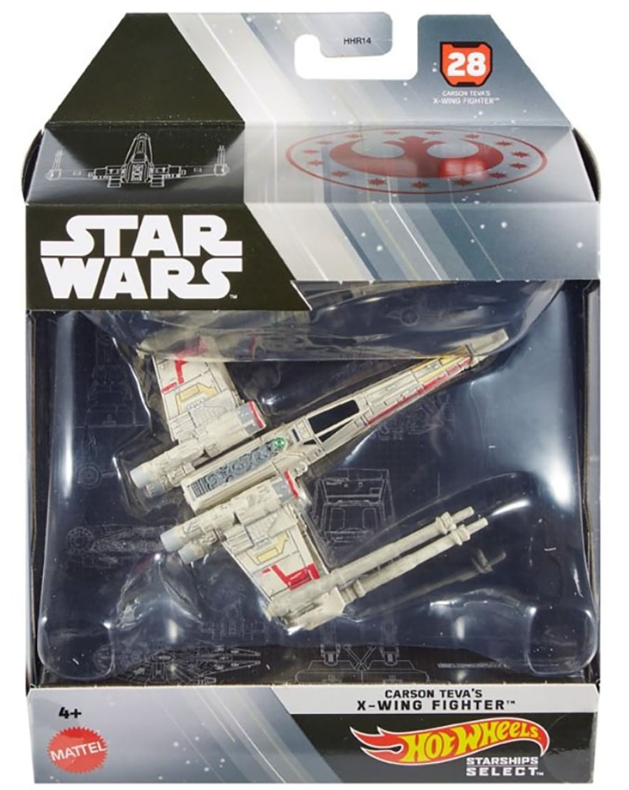 Hot Wheels 1/64 Scale Star Wars Starships Selects Wave R - Carson Tevas X-Wing Fighter