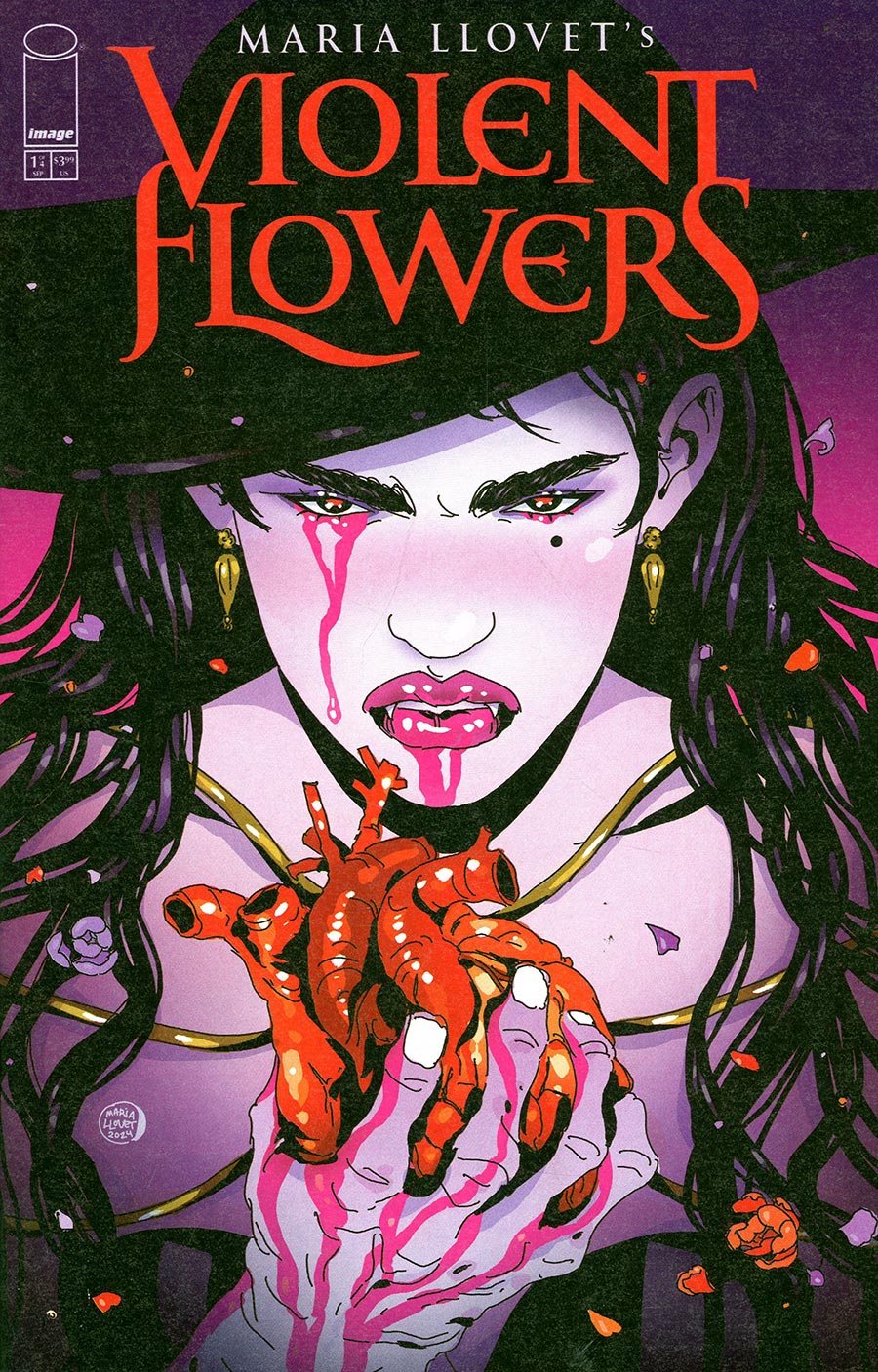 Maria Llovets Violent Flowers #1 Cover C Variant Maria Llovet Heart Cover
