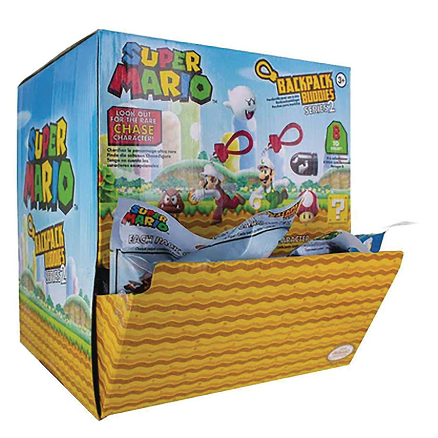Nintendo Super Mario Figure Hangers Series 2 Blind Mystery Box 24-Piece Display