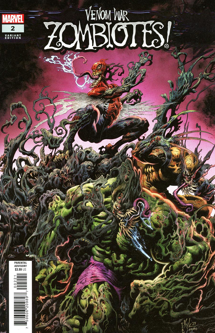 Venom War Zombiotes #2 Cover B Variant Kyle Hotz Cover