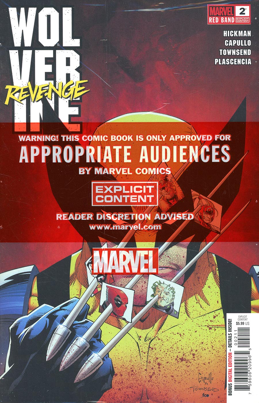 Wolverine Revenge Red Band Edition #2 Cover A Regular Greg Capullo Cover With Polybag (Limit 1 Per Customer)