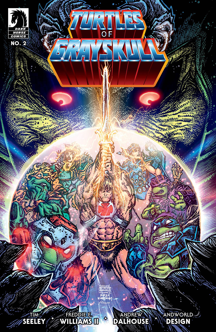 Masters Of The Universe Teenage Mutant Ninja Turtles Turtles Of Grayskull #2 Cover B Variant Freddie E Williams II Cover