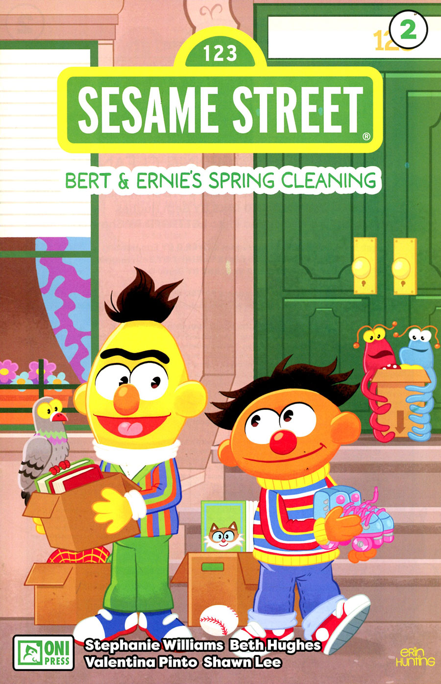Sesame Street #2 Bert & Ernies Spring Cleaning Cover B Variant Erin Hunting Cover