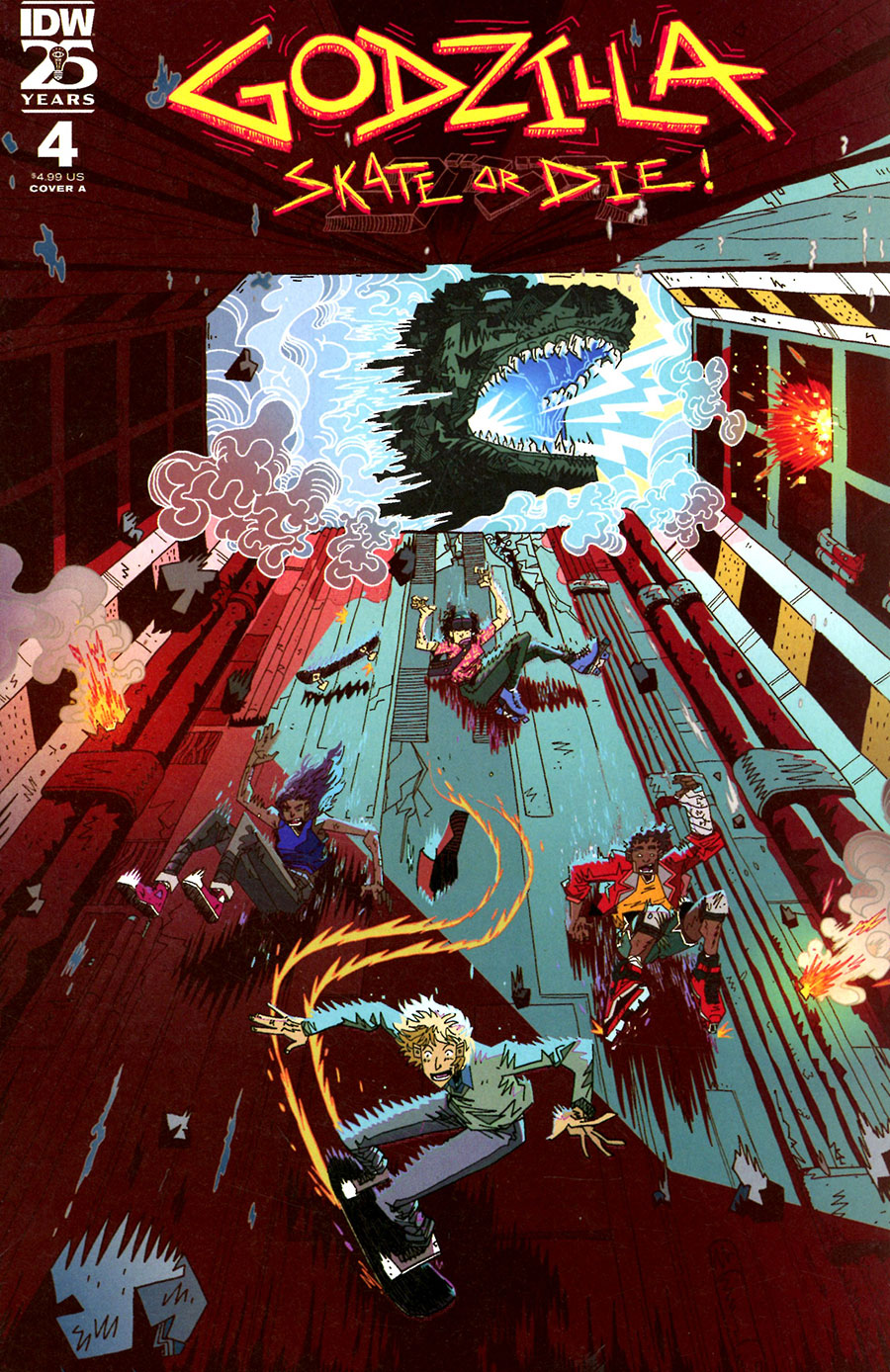Godzilla Skate Or Die #4 Cover A Regular Louise Joyce Cover