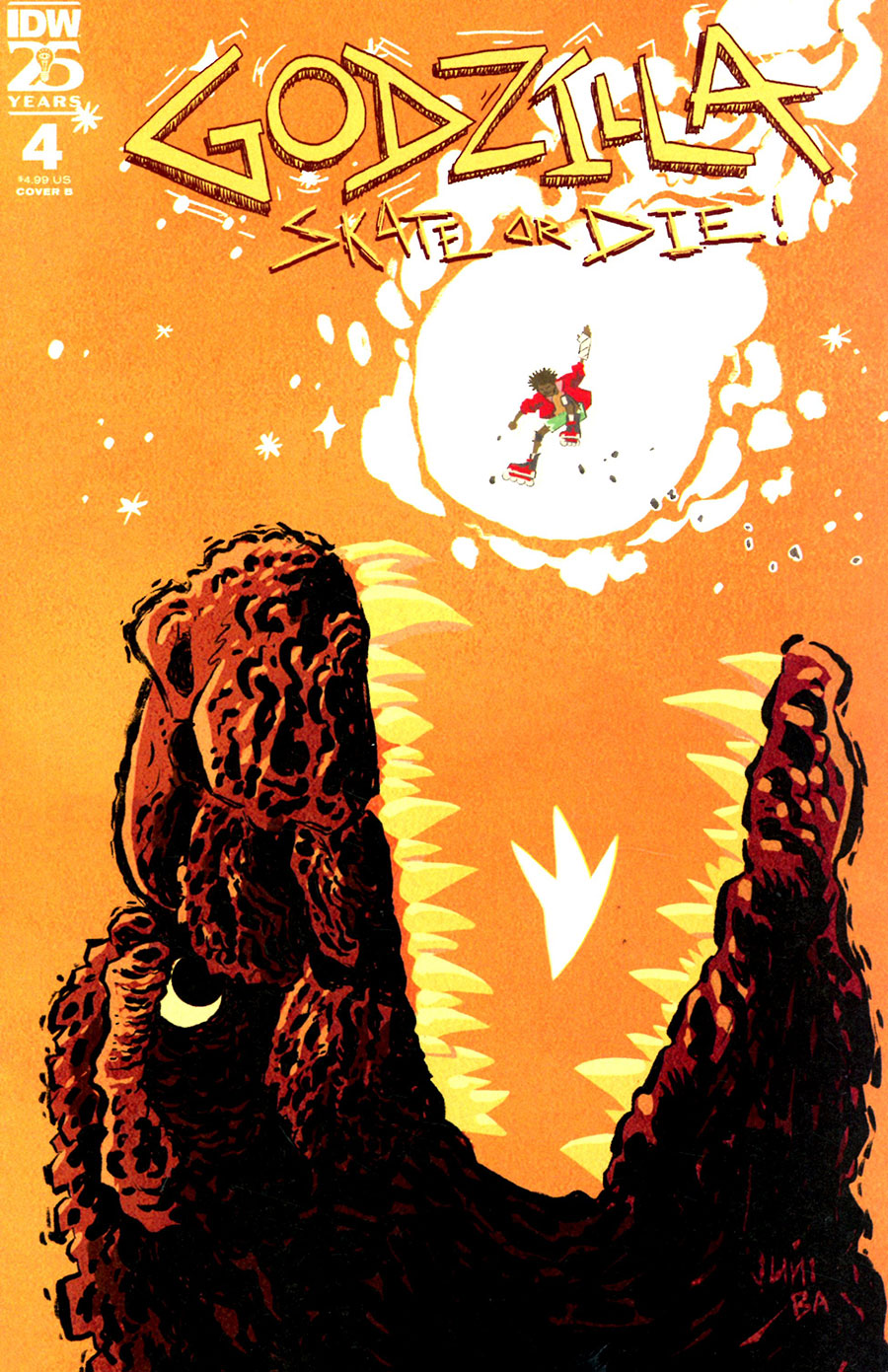 Godzilla Skate Or Die #4 Cover B Variant Juni Ba Cover