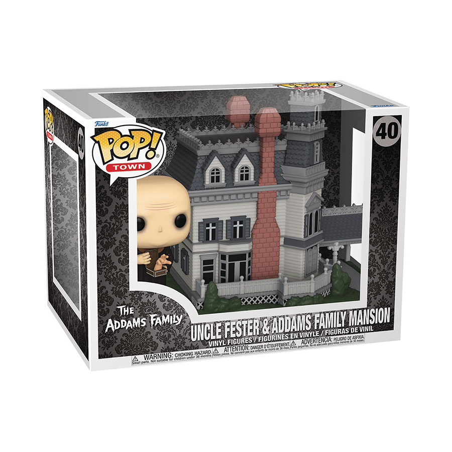 POP Town Addams Family Classic Uncle Fester & Addams Family Mansion Vinyl Figure
