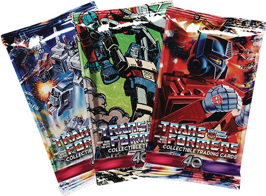 Transformers 40th Anniversary Collectible Trading Card Foil Pack Display (24-Count)