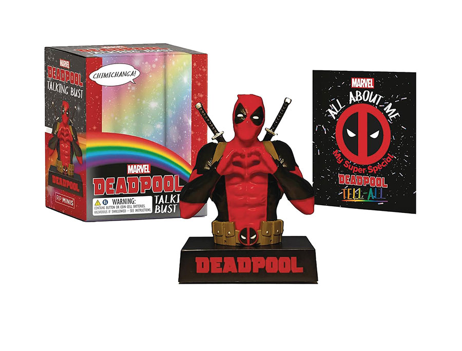 Deadpool Chimichanga Talking Bust & Illustrated Book Kit