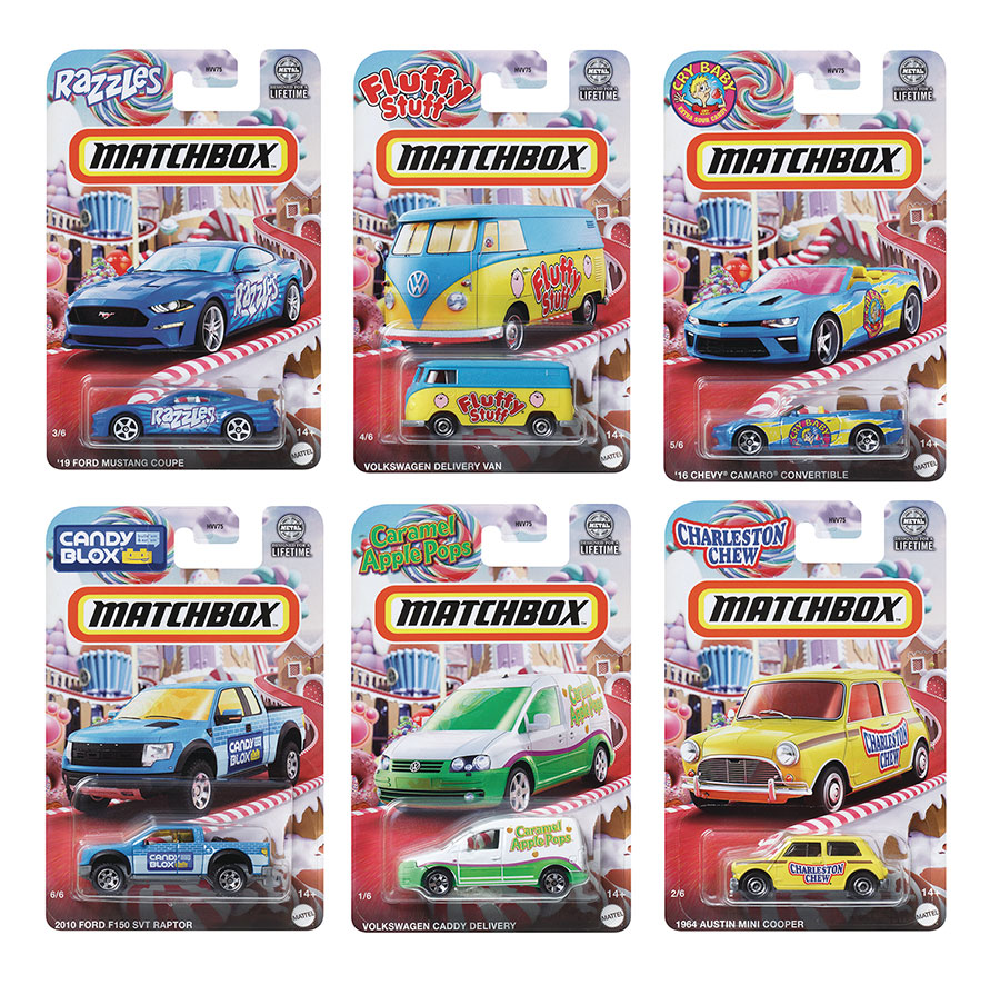 Matchbox Candy Series 1/64 Scale Die-Cast Vehicle Wave B Assortment Case