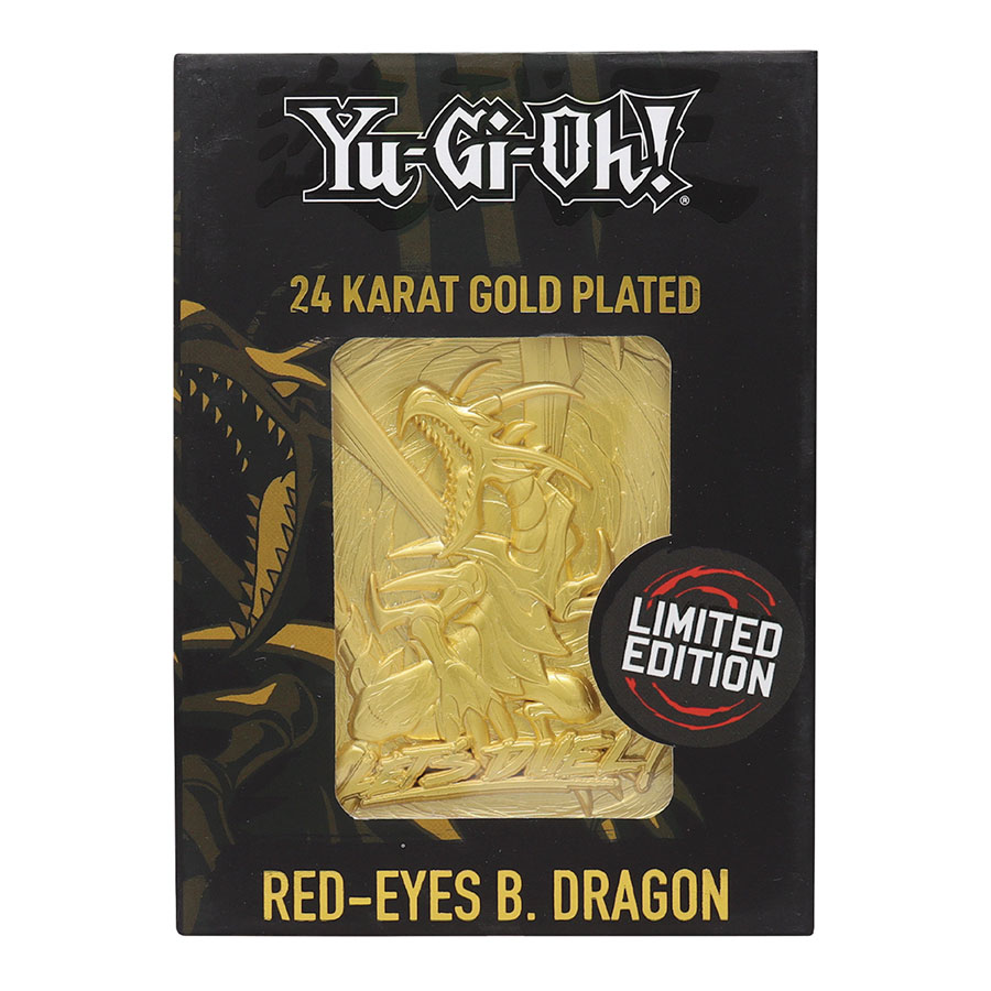 Yu-Gi-Oh Red Eyes B Dragon Limited Edition 24K Gold Plated Collectible Replica