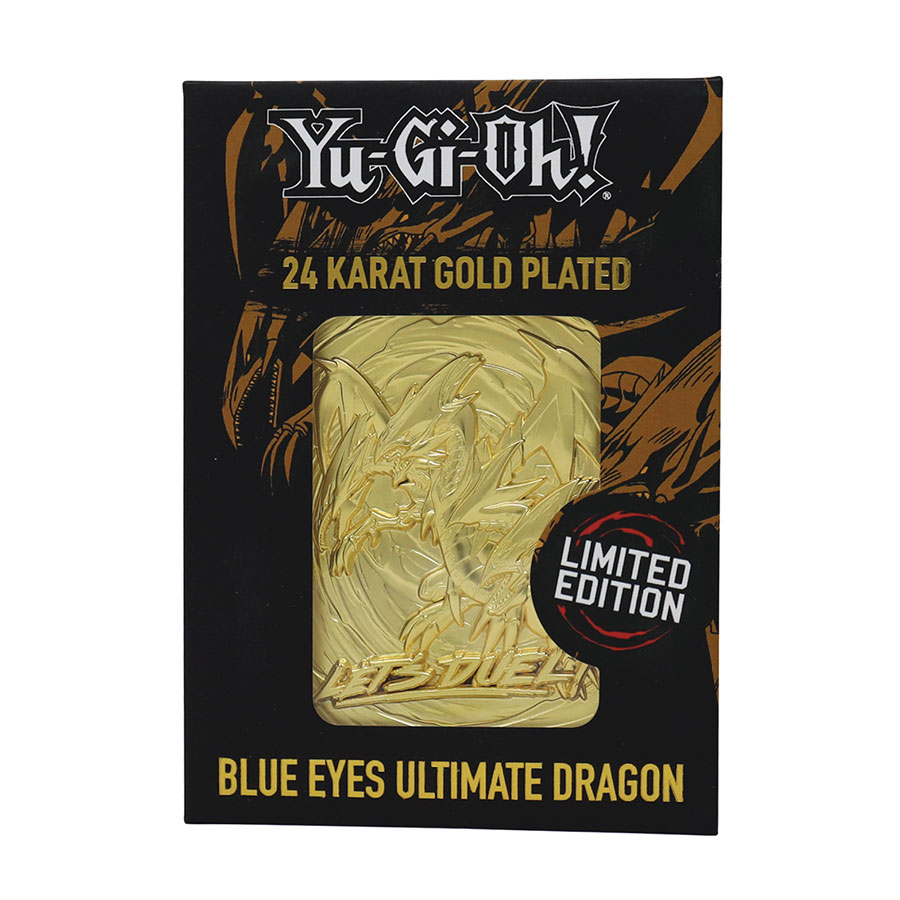 Yu-Gi-Oh Blue Eyes Ultimate Dragon Limited Edition 24K Gold Plated Collectible Replica