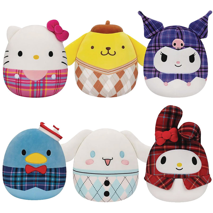 Sanrio Squishmallow Hello Kitty Plaid 8-Inch Plush 24-Piece Assortment Case