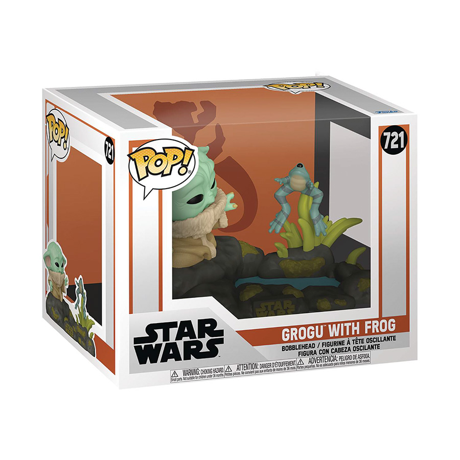 POP Deluxe Star Wars The Mandalorian Din Grogu With Frog Vinyl Bobble Head