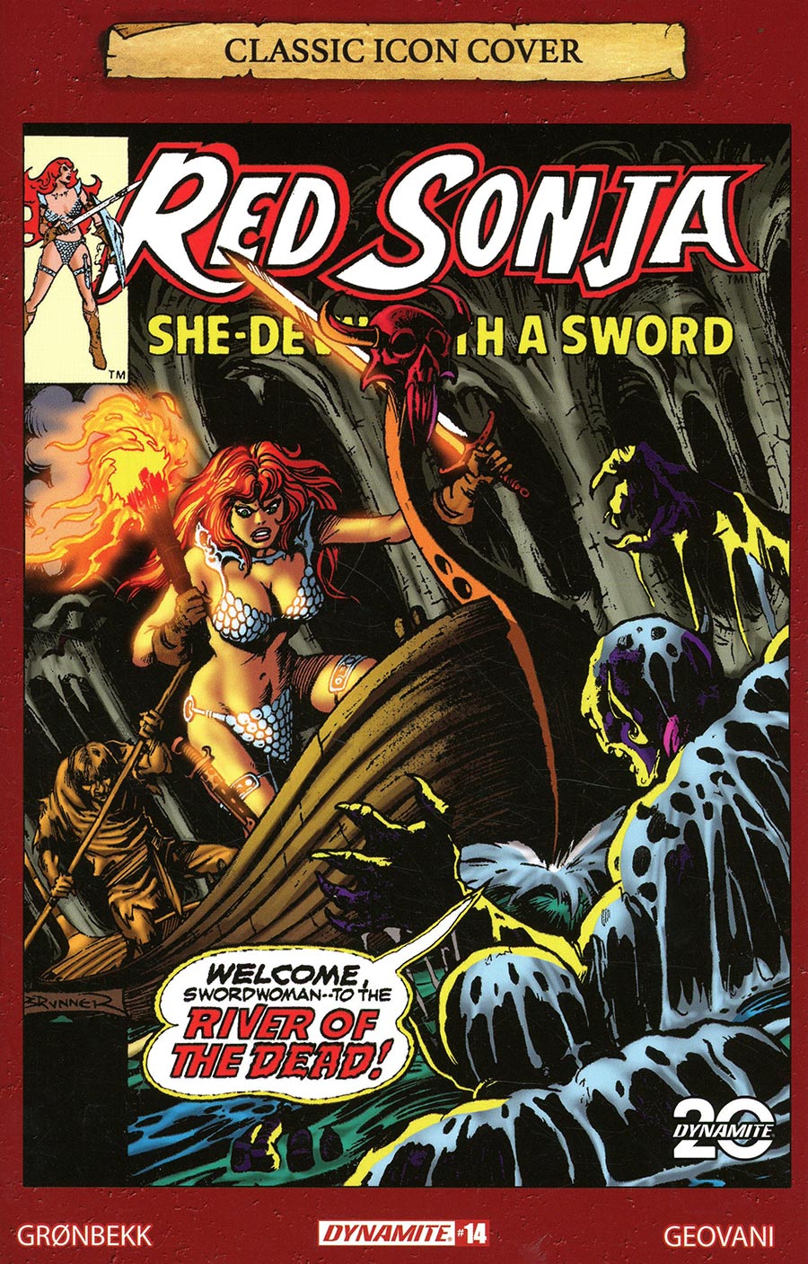 Red Sonja Vol 10 #14 Cover G Incentive Frank Brunner Icon Variant Cover