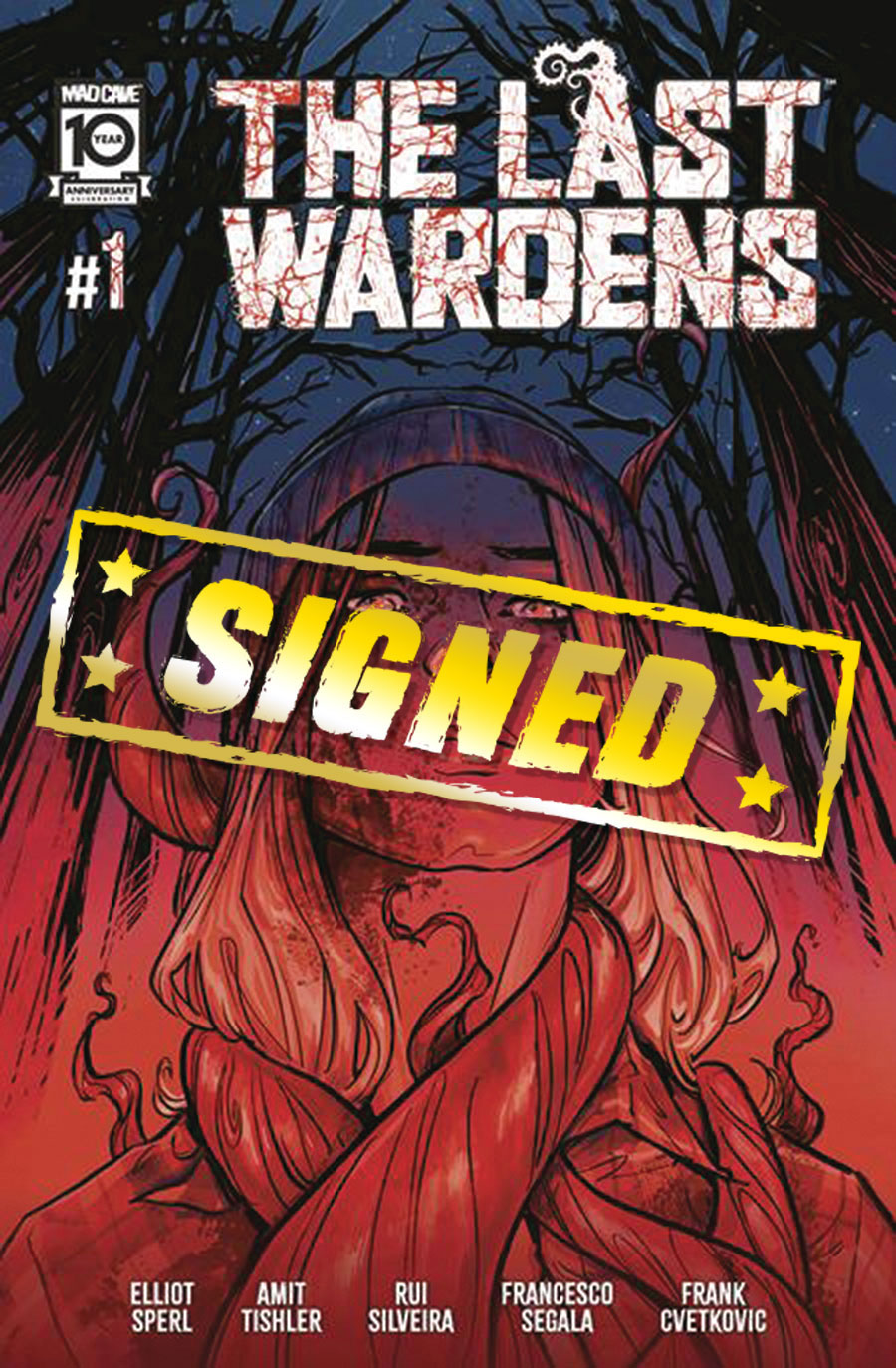 Last Wardens #1 Cover D DF Variant Cover Signed By Amit Tishler & Elliot Sperl