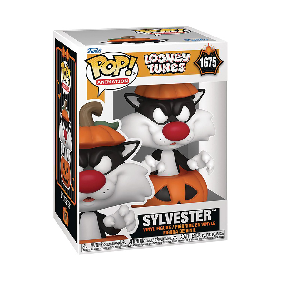 POP Animation Looney Tunes Halloween Sylvester With Pumpkin Vinyl Figure