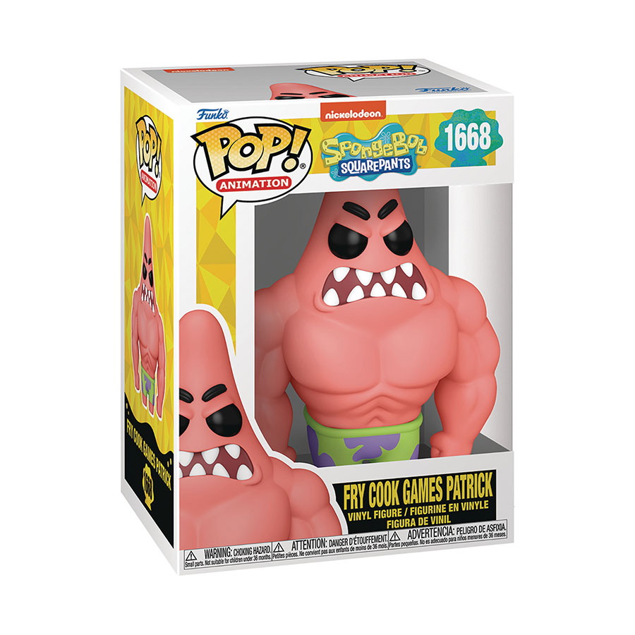 POP Television SpongeBob SquarePants 25th Anniversary Fry Cook Games Patrick Vinyl Figure
