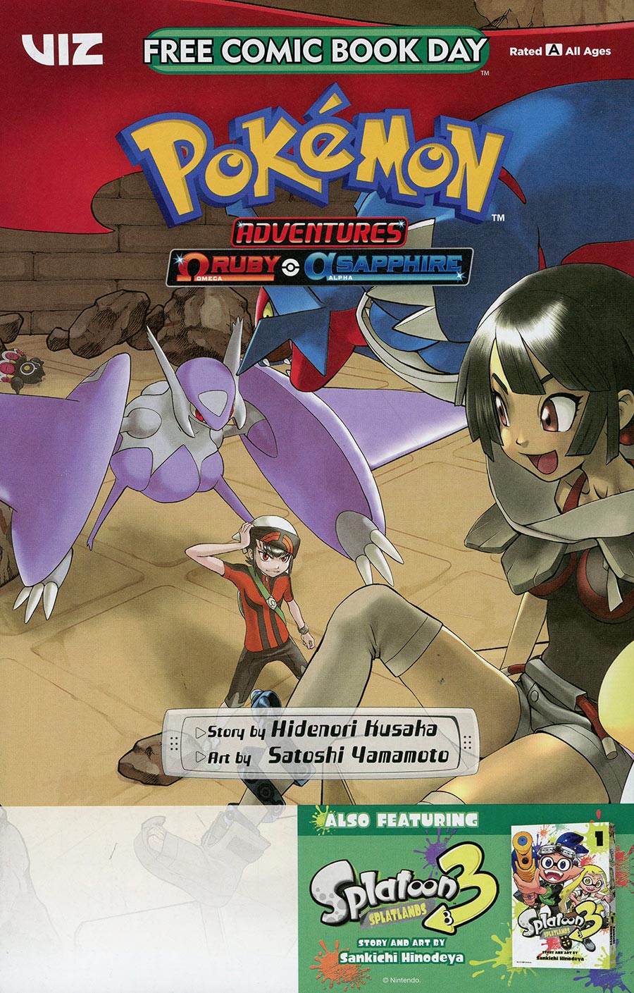 Pokemon Adventures Omega Ruby & Alpha Sapphire / Splattoon 3 FCBD 2024