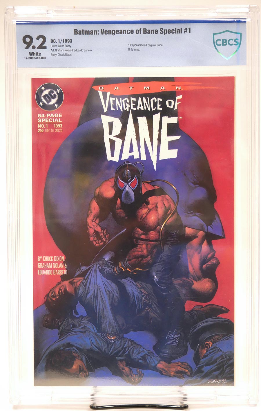 Batman Vengeance Of Bane Special #1 (One Shot) Cover H 1st Ptg CBCS 9.2