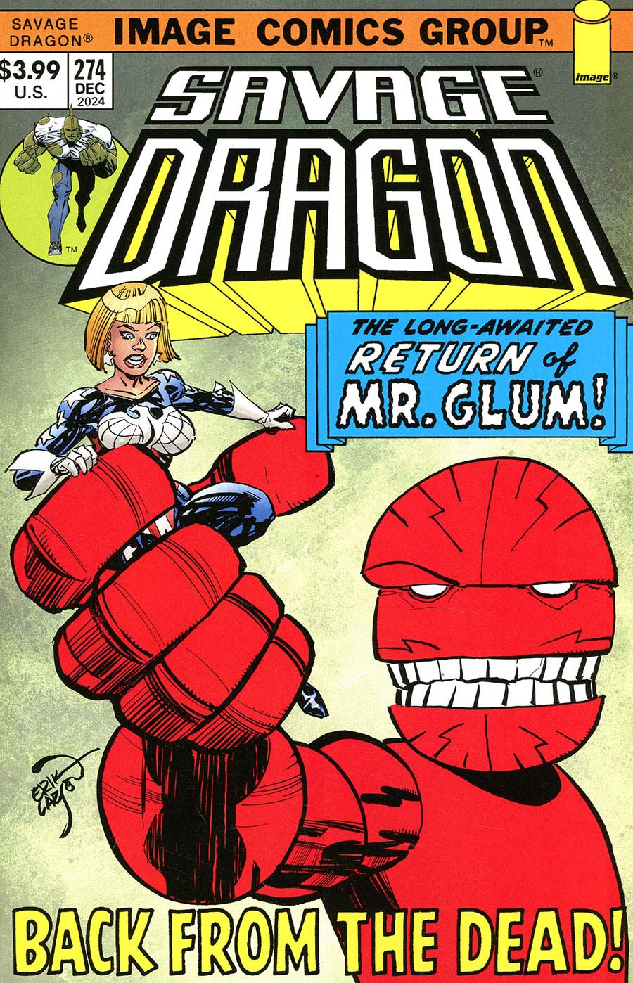 Savage Dragon Vol 2 #274 Cover B Variant Erik Larsen 1970s Trade Dress Cover