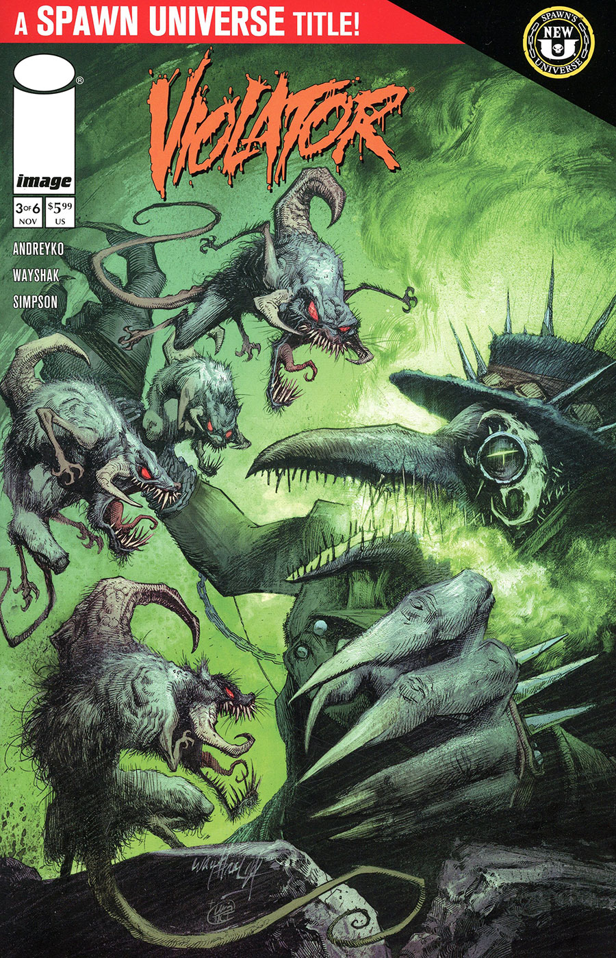 Spawn Violator Origin #3 Cover A Regular Jonathan Wayshak Cover