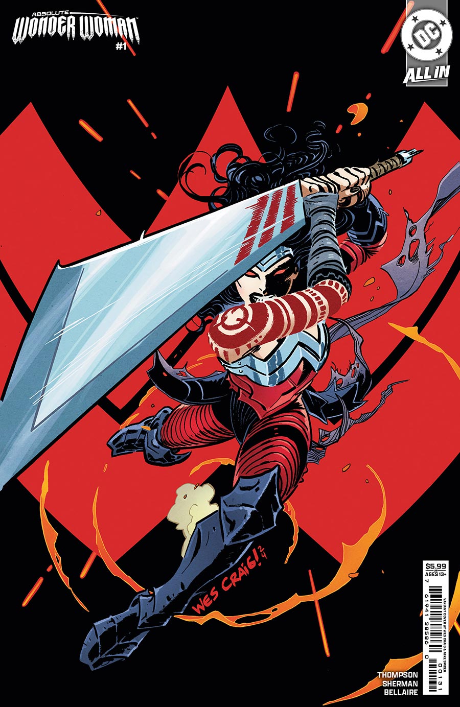 Absolute Wonder Woman #1 Cover B Variant Wes Craig Card Stock Cover (DC All In)(Limit 1 Per Customer)