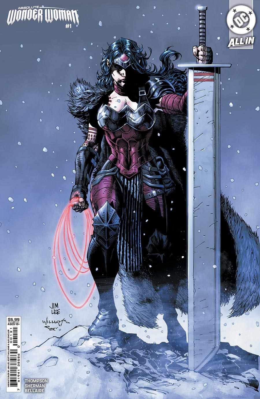 Absolute Wonder Woman #1 Cover C Variant Jim Lee Card Stock Cover (DC All In)(Limit 1 Per Customer)