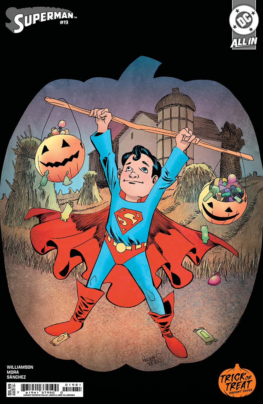 Superman Vol 7 #19 Cover E Variant Kelley Jones Trick Or Treat Card Stock Cover (DC All In)