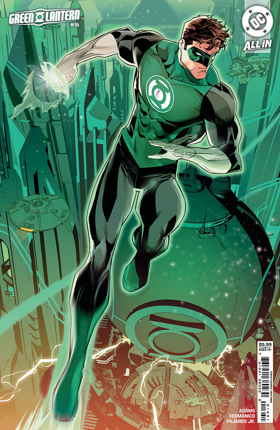 Green Lantern Vol 8 #16 Cover C Variant John Timms Card Stock Cover (DC All In)